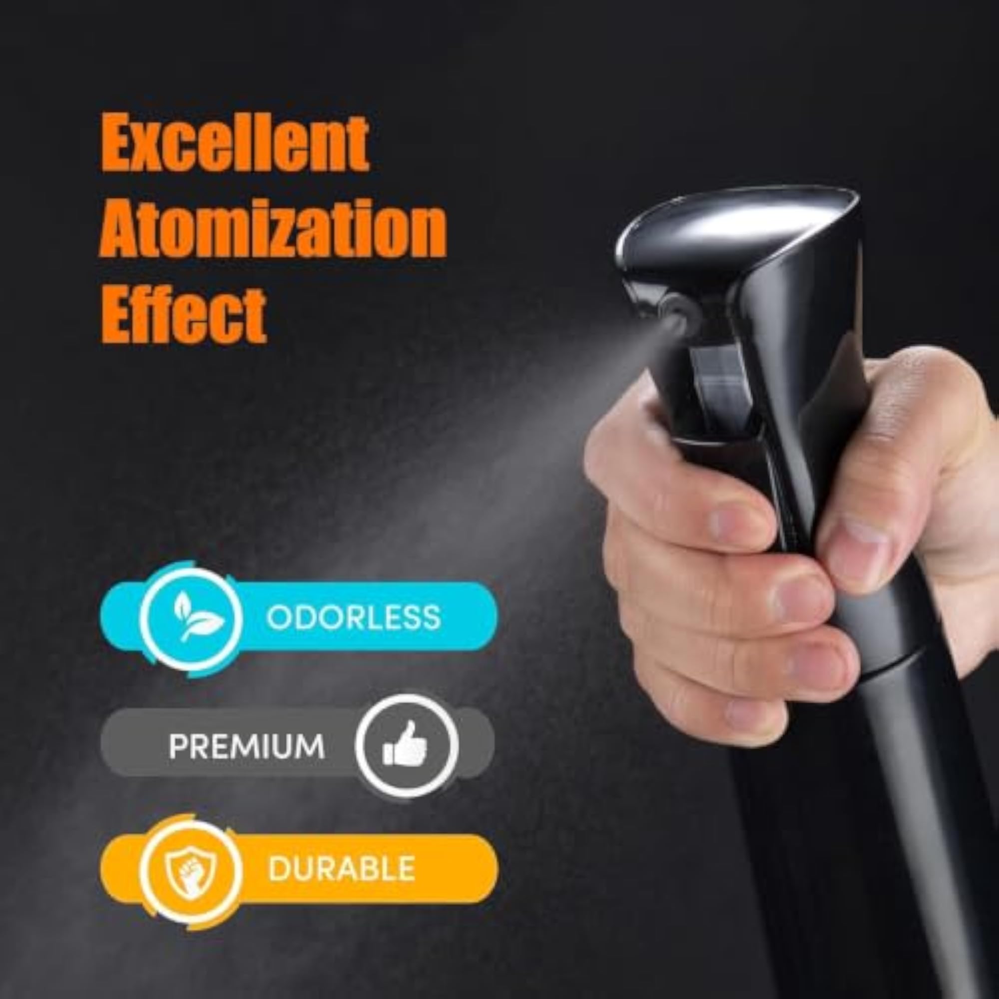 Continuous Mist Spray Bottle, Black